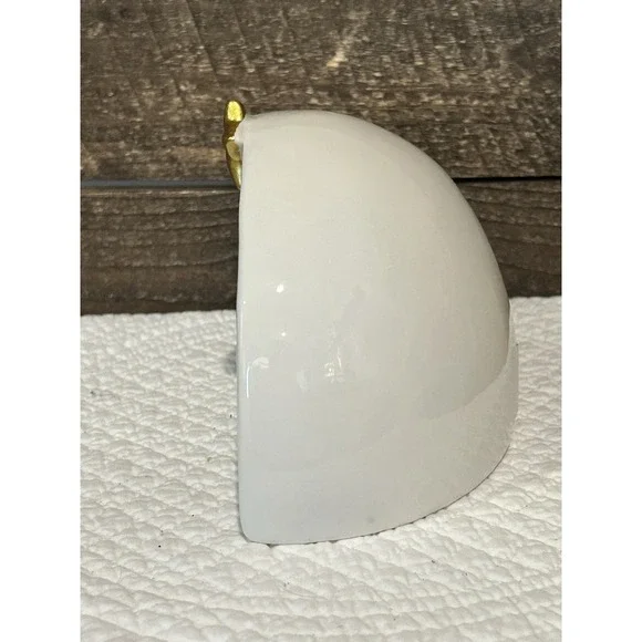 Accent Decor Nativity Set White Ceramic With Gold Accents Creche 7.5 x 4.5